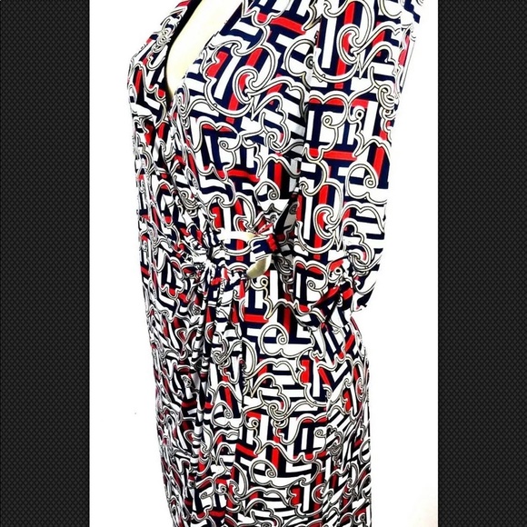 Laundry Shelli Segal Wrap Dress sz S Vneck - Picture 4 of 8